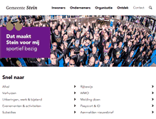 Tablet Screenshot of gemeentestein.nl
